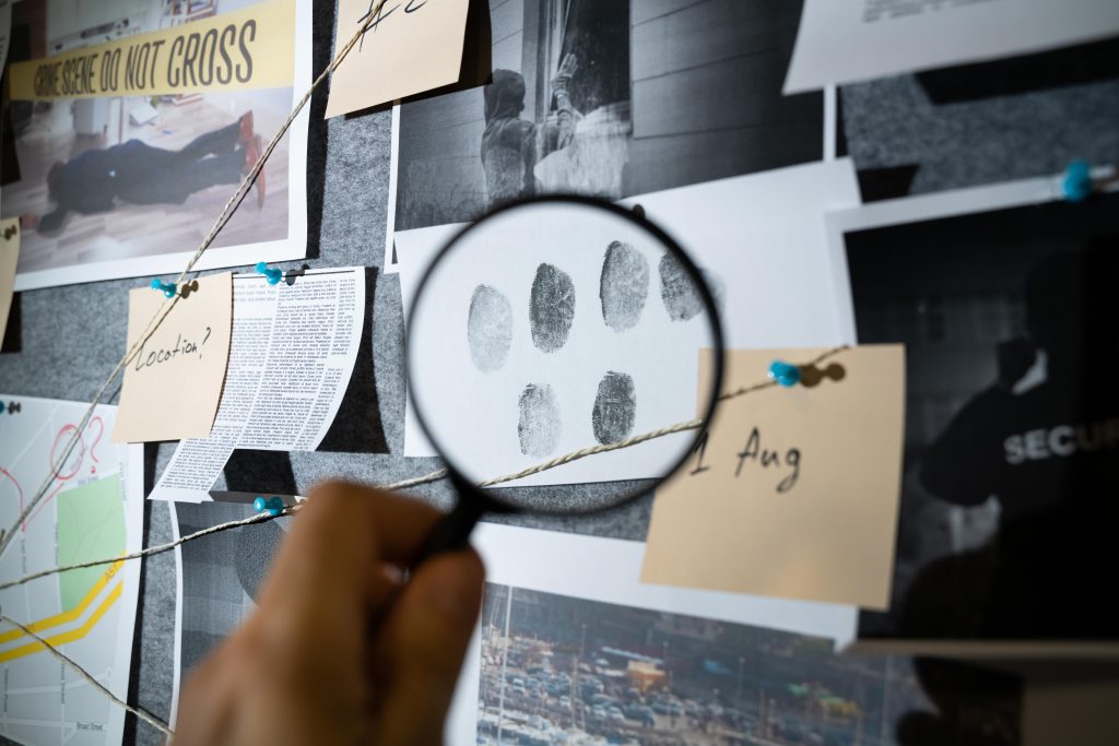 Police Inspection Looking For Clues